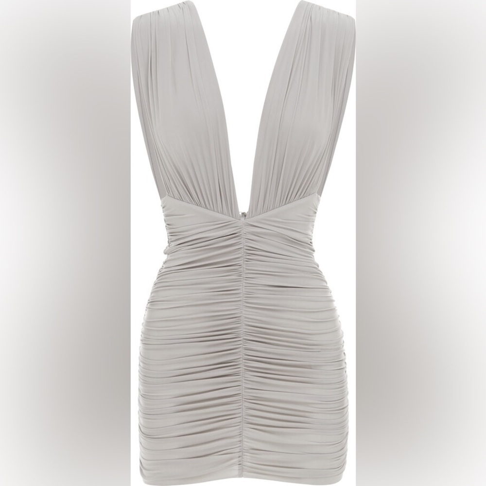 Alex Perry Keanan Plunging Ruched Mini Dress — image 3 of 5
